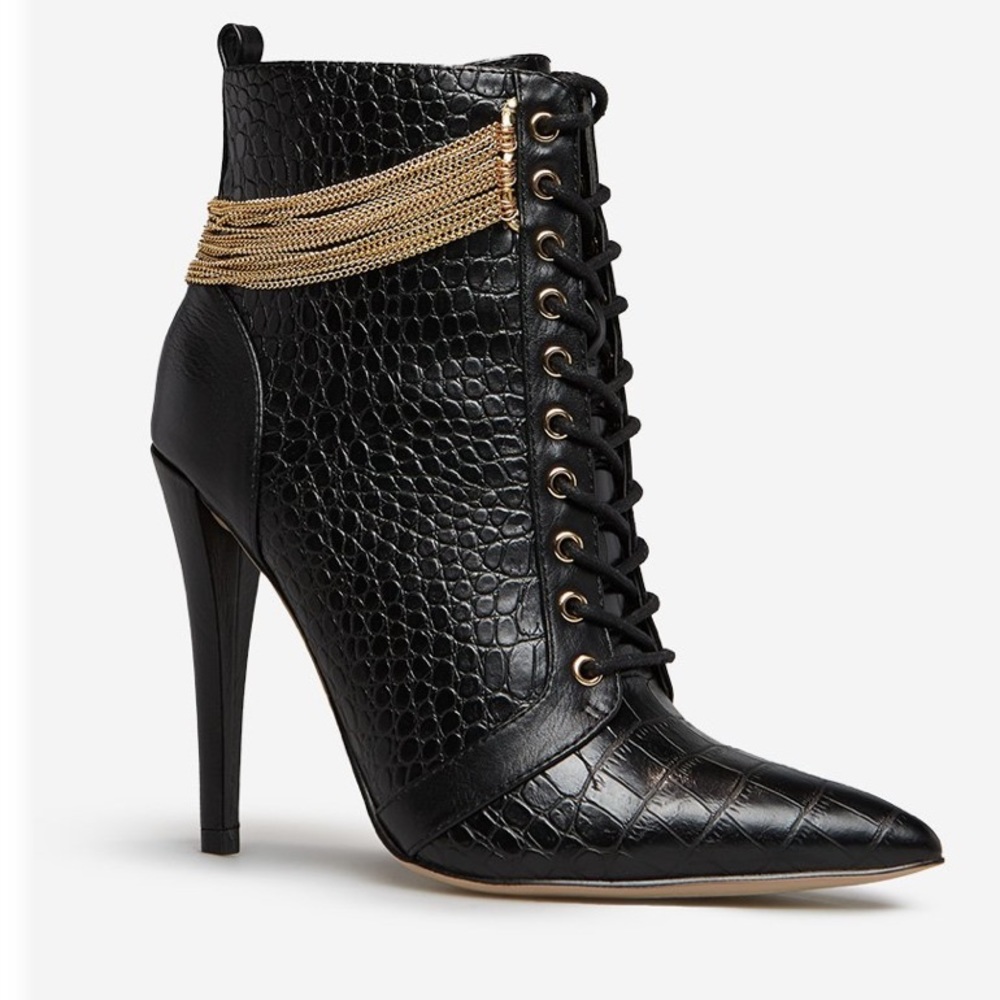 CHAIN DETAIL STILETTO BOOTIE